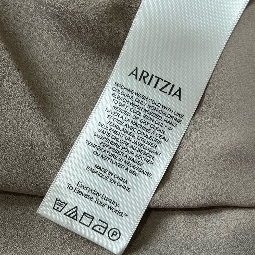NWT artizia Wilfred Twirl Pleated Chiffon Midi Skirt Taupe Womens Size xl Brown - Picture 11 of 13